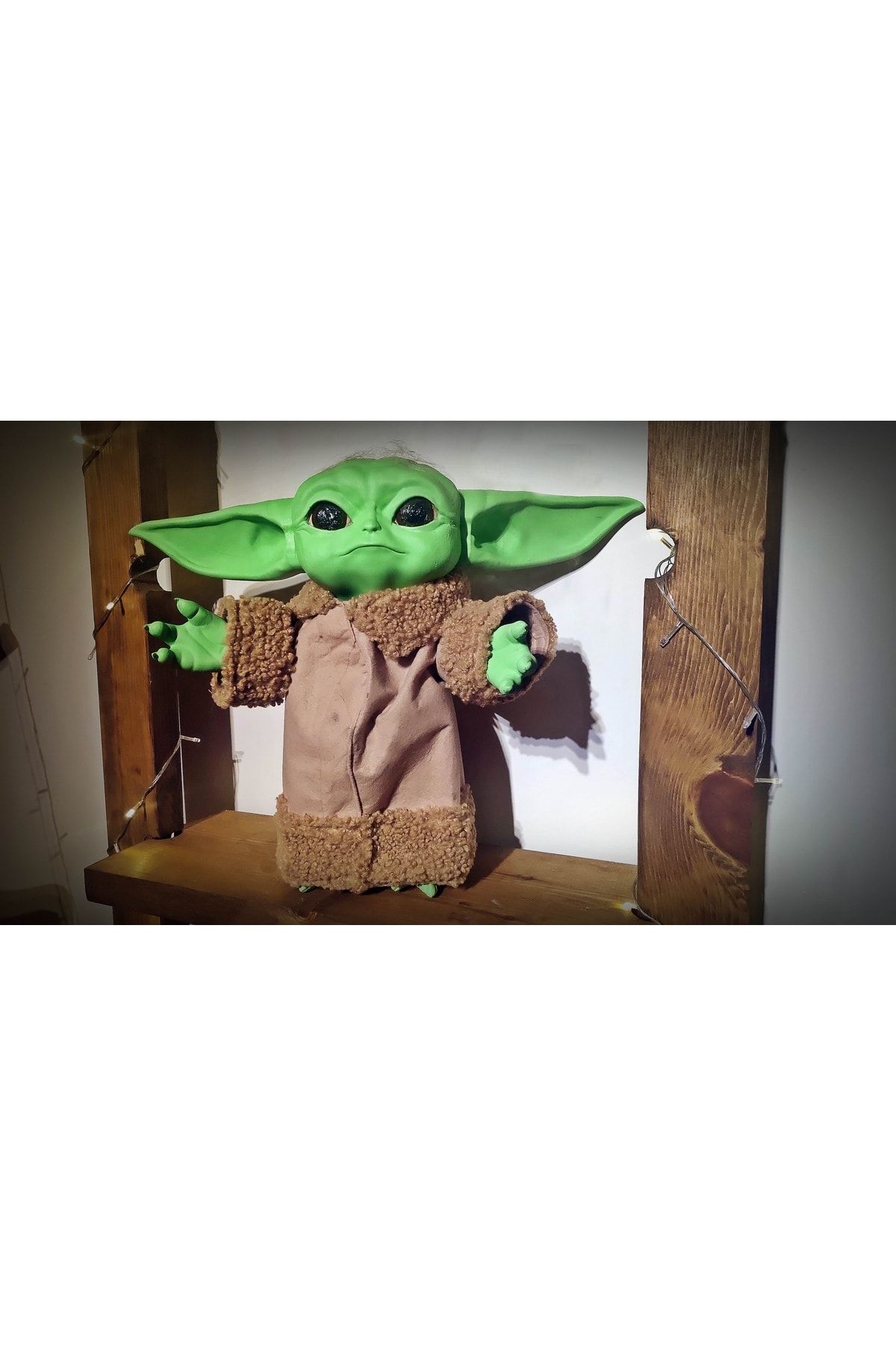 GoodPeople The Mandalorian Baby Yoda Büyük 40cm Figür El Yapımı Kıyafetli Hareket Ettirilebilir Star Wars