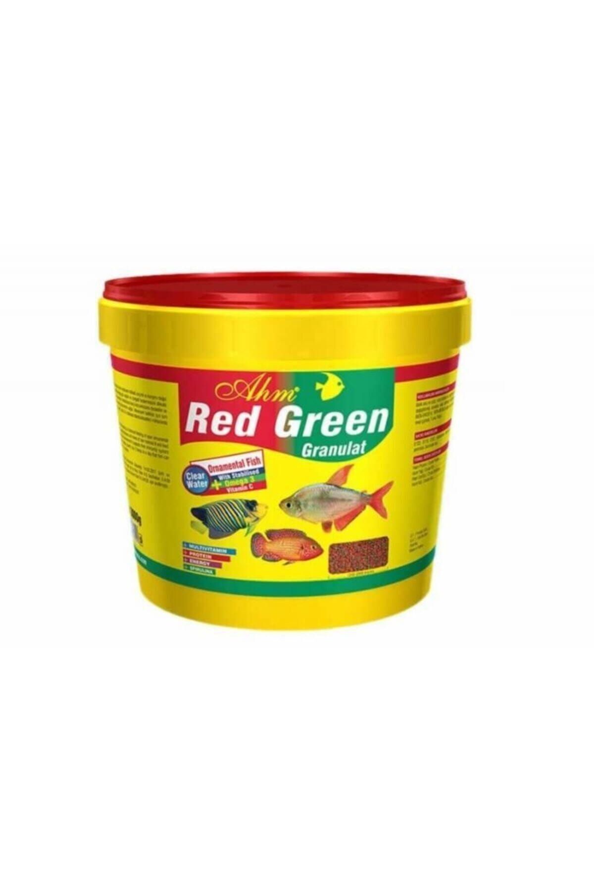 Ahm Red Green Karışık Granulat Ciklet Balığı Yemi 10l 3kg
