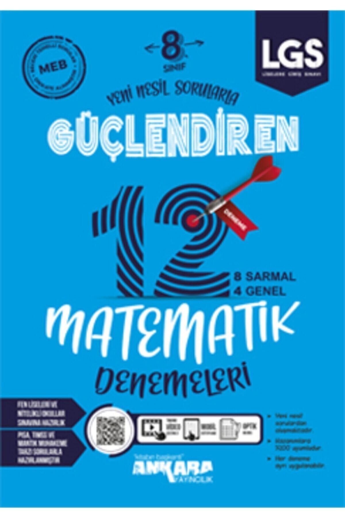 Ankara Yayıncılık 8. Sınıf Matematik Güçlendiren Denemeleri (12 Adet) 2021