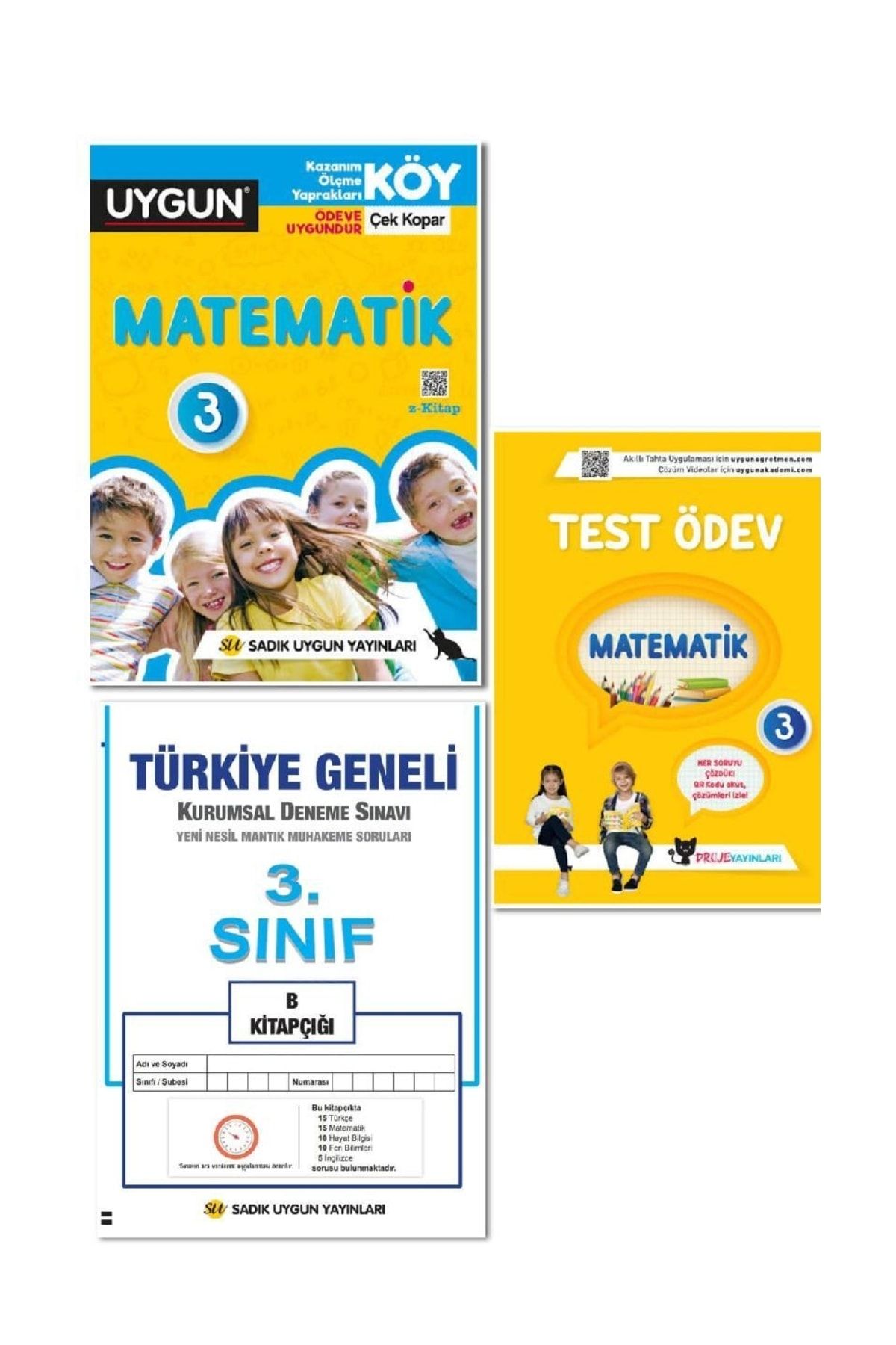 Sadık Uygun Yayınları Sadık Uygun 3.sınıf Matematik Test Seti (test Ödev + Köy Test + Kurumsal Deneme Sınavı)