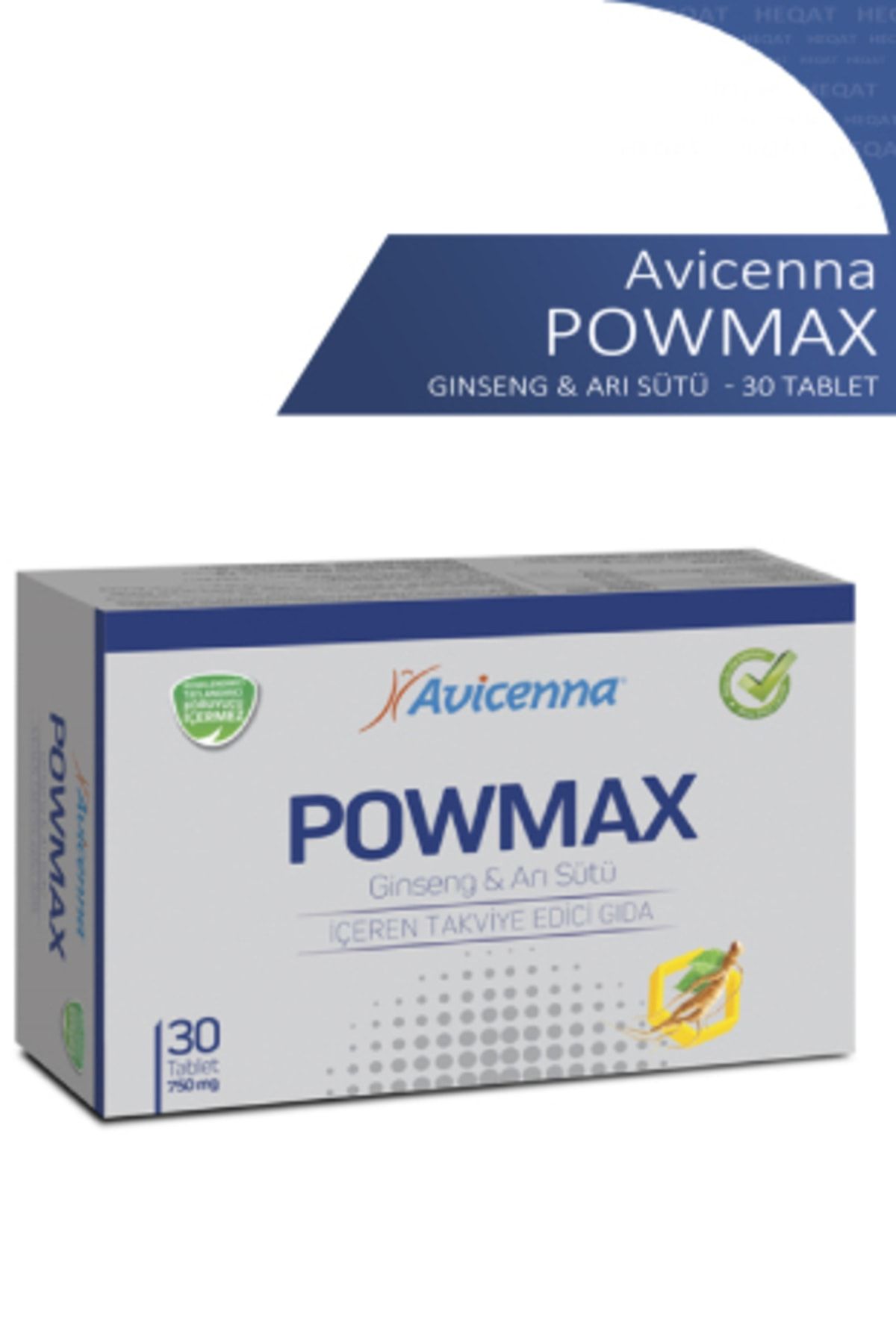 Avicenna Powmax - Ginseng & Arı Sütü İçeren Takviye Edici Gıda - 30 Tablet - 8690088005435