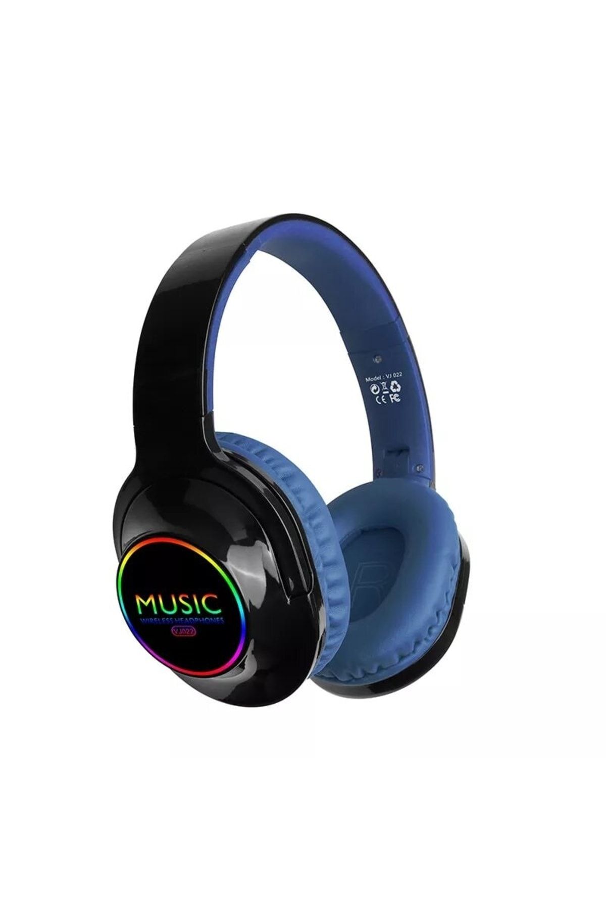 T G Kablosuz Bluetooth Kulak Üstü Kulaklık Stereo Yüksek Ses Akıllı Renkli Led Kulaklık Bluetooth 5,0
