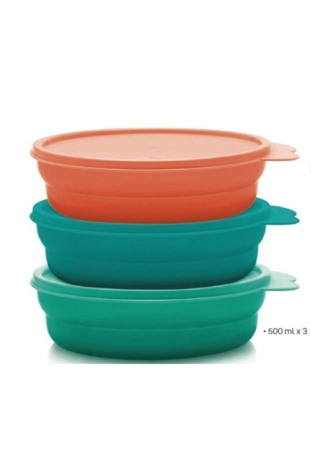 Tupperware Tappurware Bonbon Kaplar - 3'lü X 500 Ml