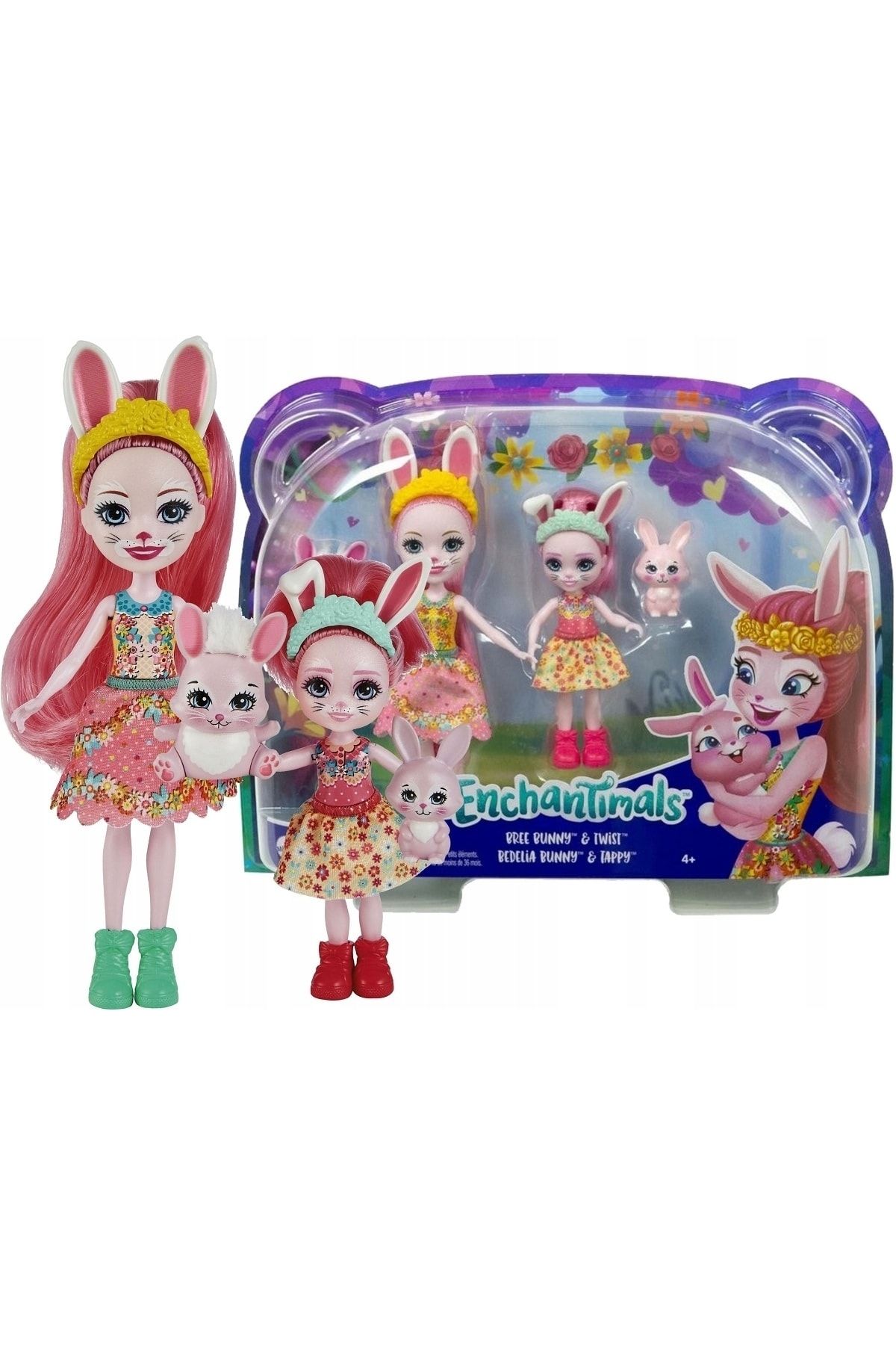 Enchantimals Kız Kardeşler Bree Bunny & Twist - Bedelia Bunny & Tappy Oyuncak