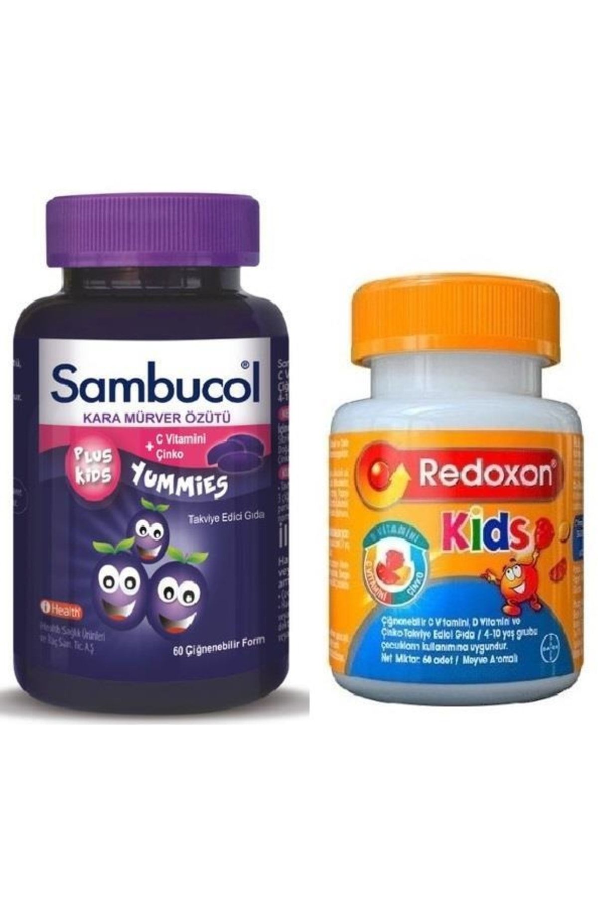 Sambucol Plus Kids Yummies 60 Çiğneme Tableti+redoxon Kids 60 Tablet