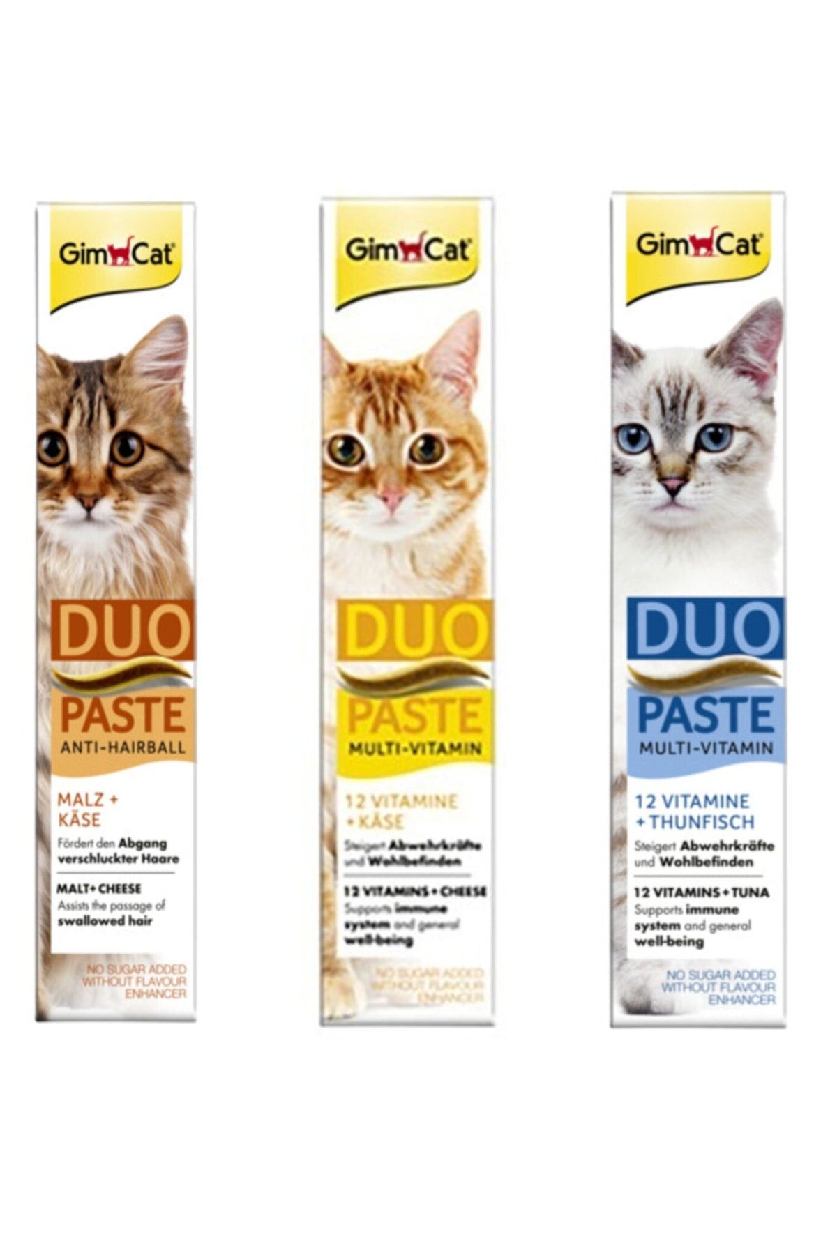 Gimcat Duo Paste 3 Adet ( Malt Peynir, Multivitamin Tuna, Multivitamin Peynir)