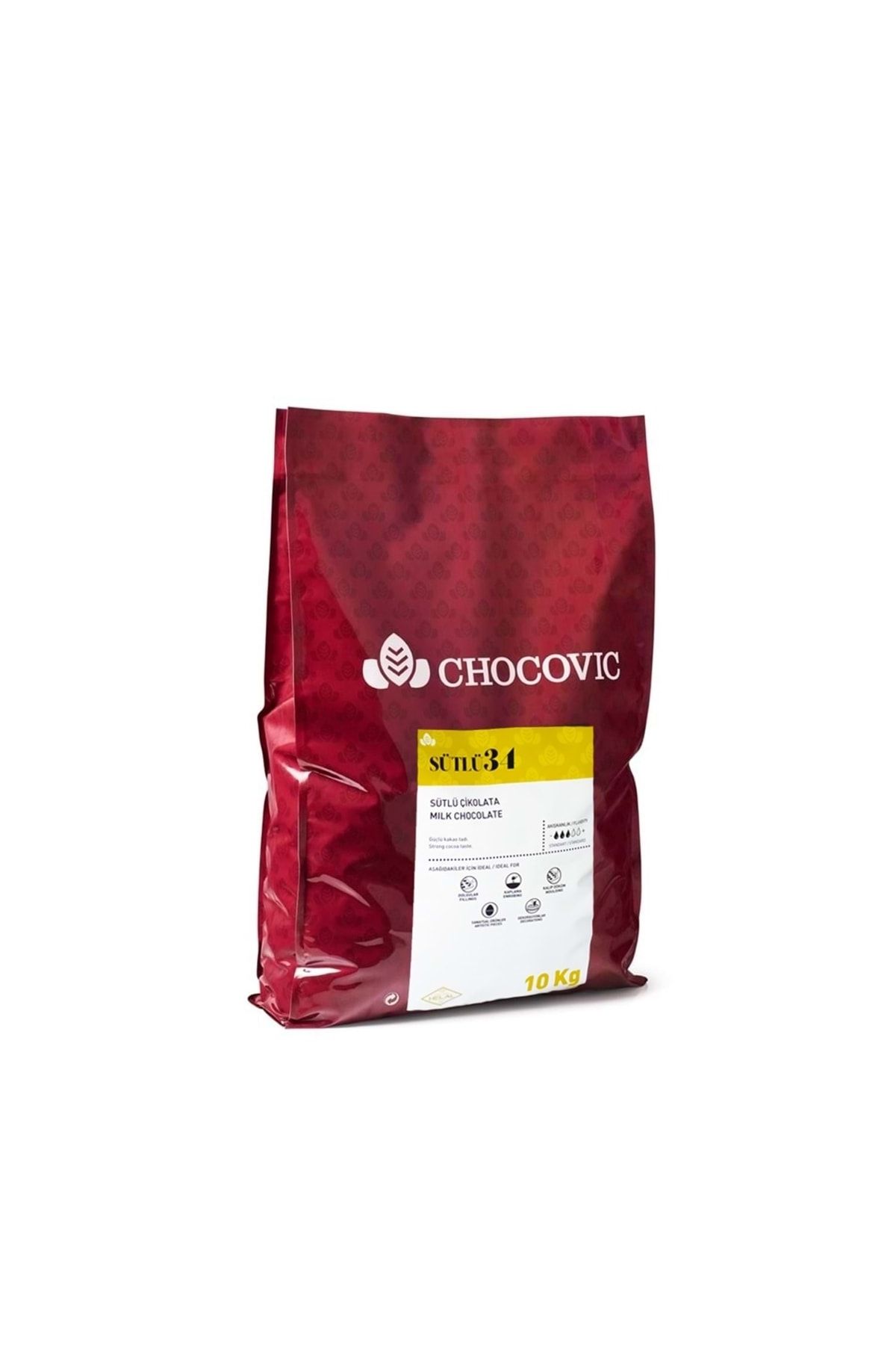 CHOCOVİC Sütlü Kuvertür Drop Çikolata %34 (10 Kg)