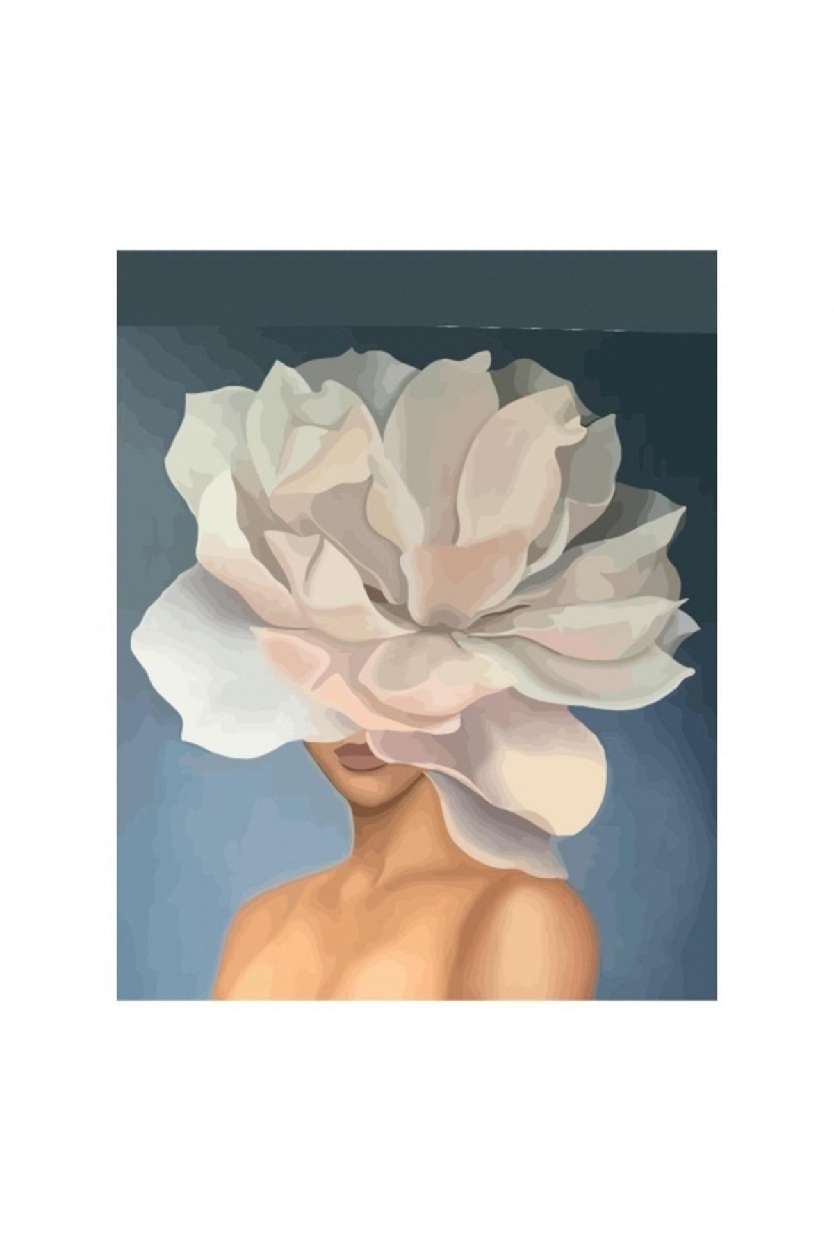 Genel Markalar Kanvas Çiçek Kadın19 Sayılarla Boyama Seti Kasnaklı 100 x 140 cm