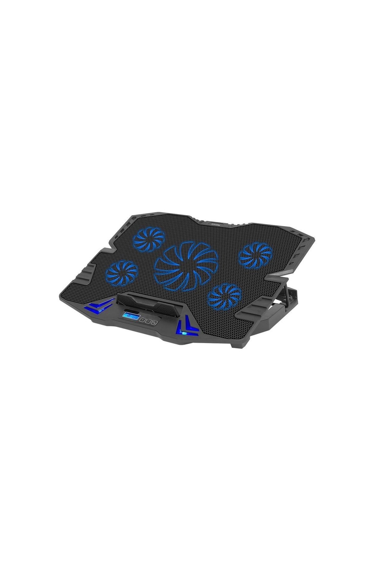OEM Frisby Notebook Soğutucu 5 X Fan Lcd Kontrol Pane Metal Izgara 5 Işıklı 2 X Usb Port