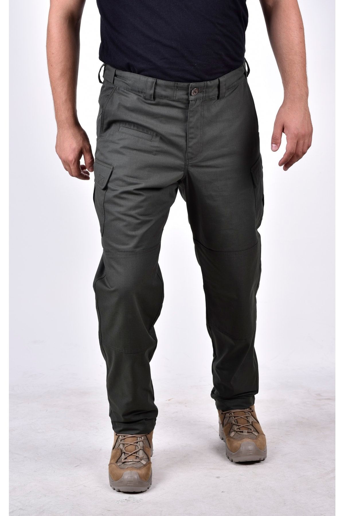 Seba Collection Erkek Haki Likrasız Ripstop Outdoor & Spor Giyim Taktik Pantolon