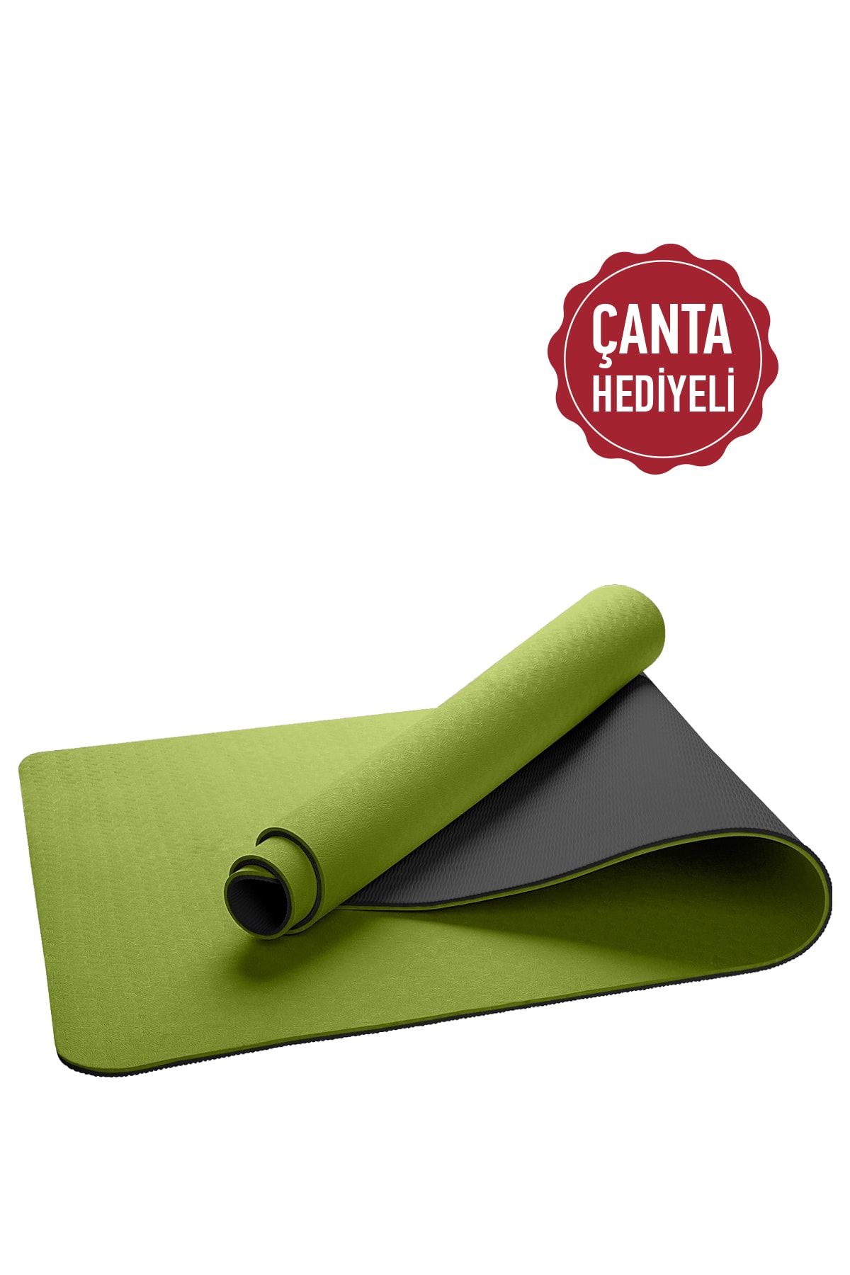 Gymo Ekolojik Mat 6mm Tpe Pilates Minderi Yoga Matı Yeşil Çantalı