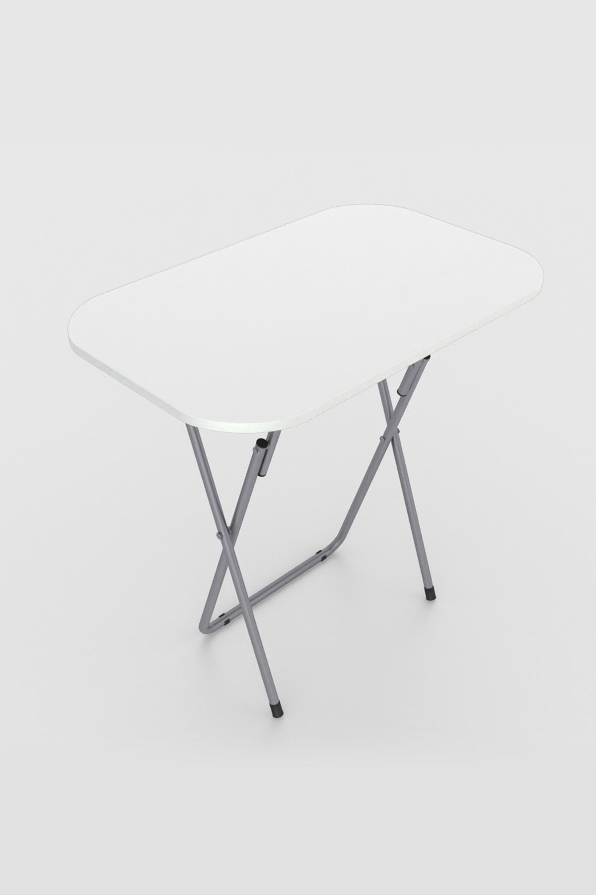 Mimilos Leaf 50 X 80cm Katlanabilir Masa Katlanır Balkon Yemek Ders Çalışma Masası - Beyaz