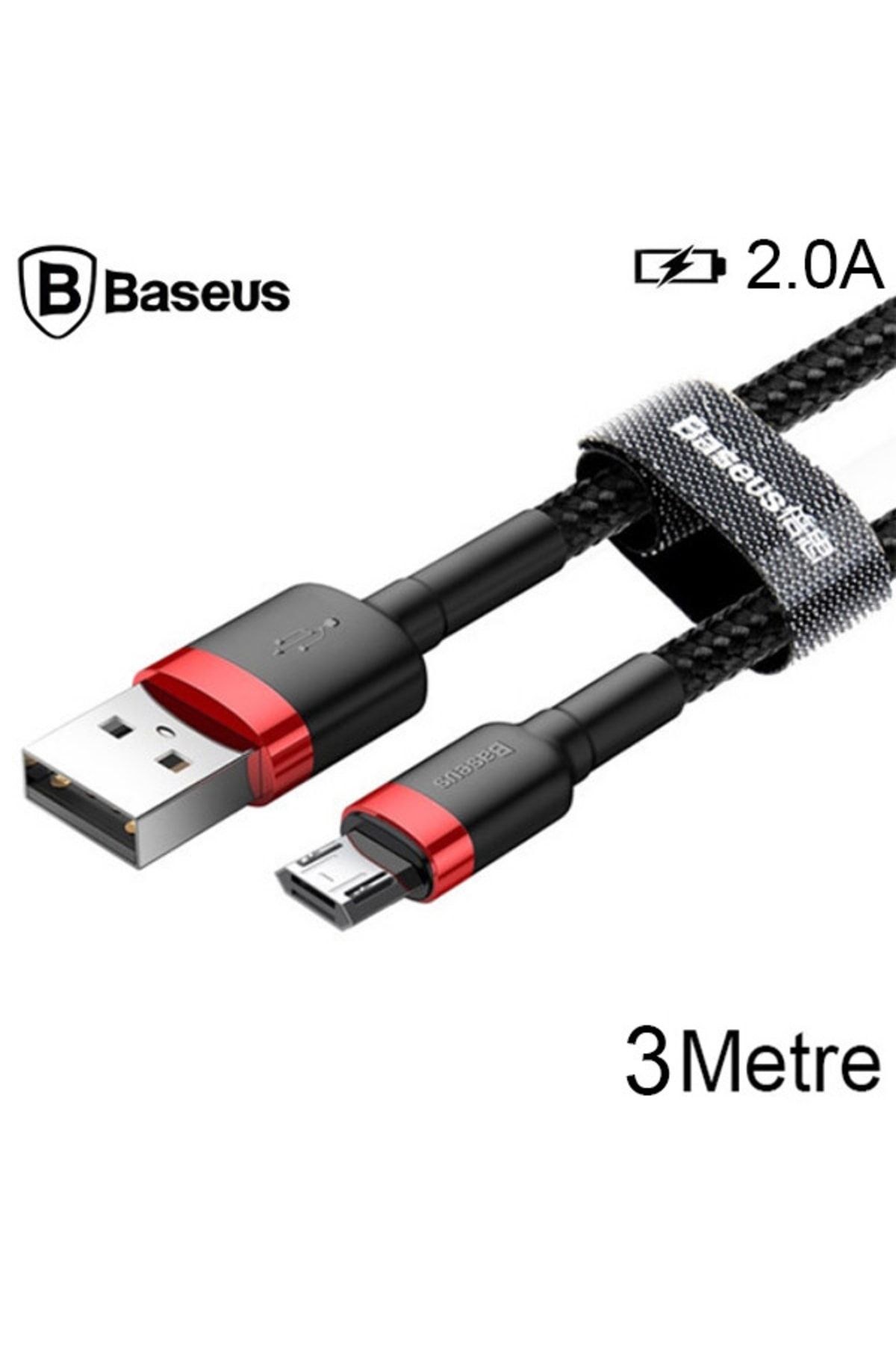Baseus Cafule Usb Type C 3metre 2.0a Hızlı Şarj Halat Usb Kablo