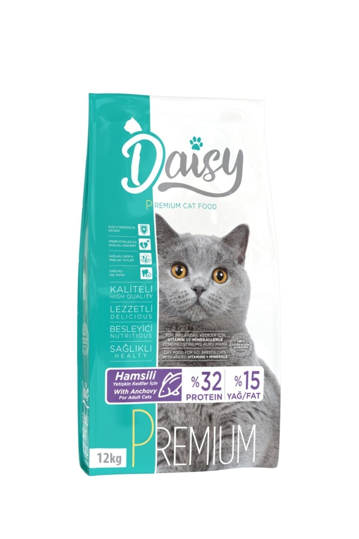 Daisy Premium Hamsi Etli Yetişkin Kedi Maması 12 Kg %32 Protein