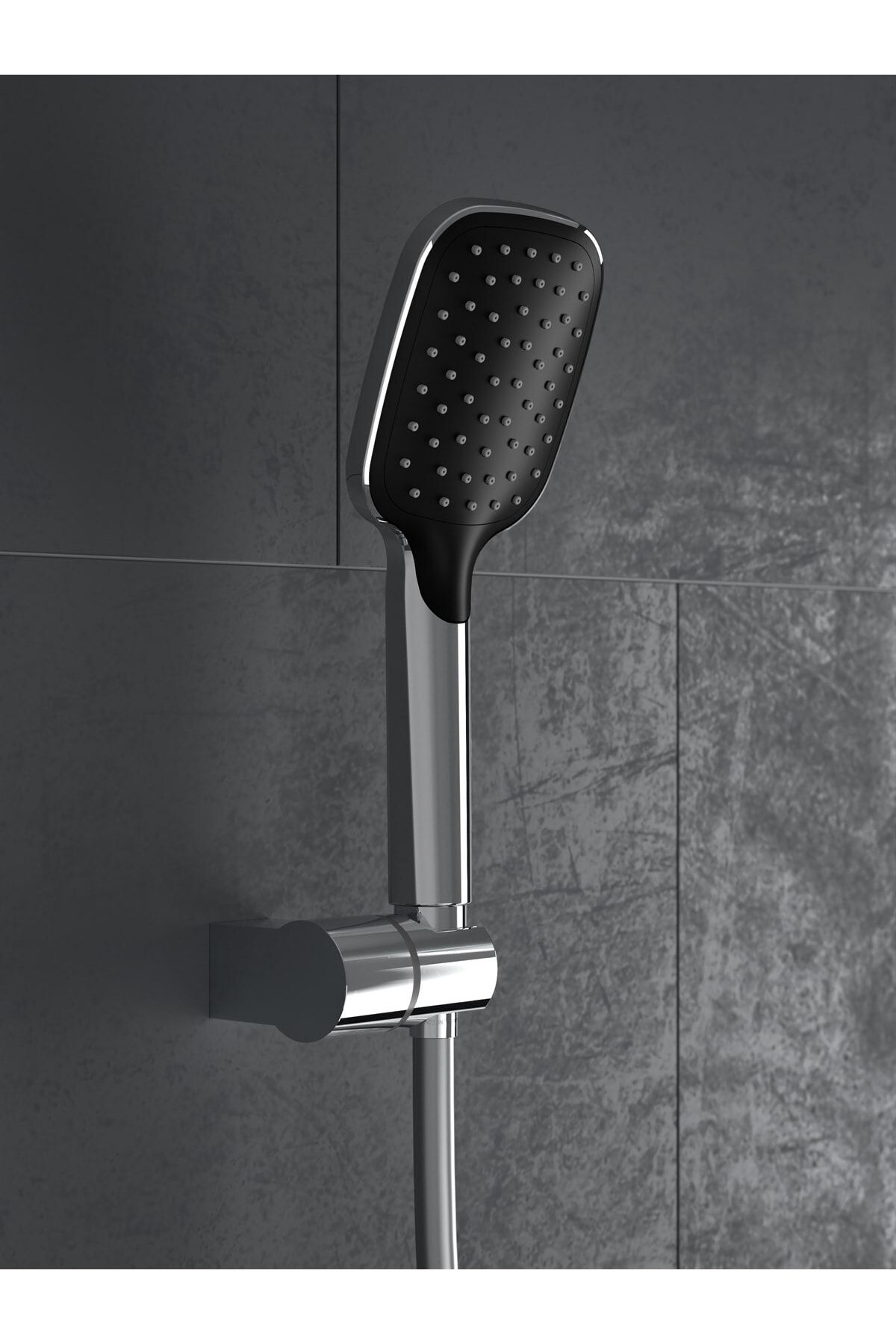 Teska Siyah Mafsallı Duş Seti Ve Smart Flex Hortumlu Arm-aks5100-01
