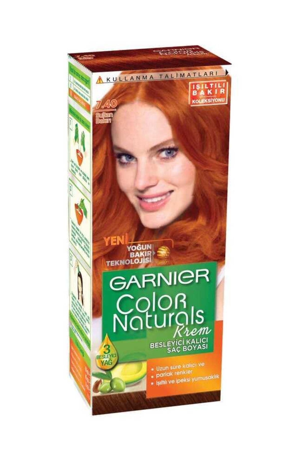 Garnier Color Naturals Krem Saç Boyası 7.40+ Sultan Bakırı