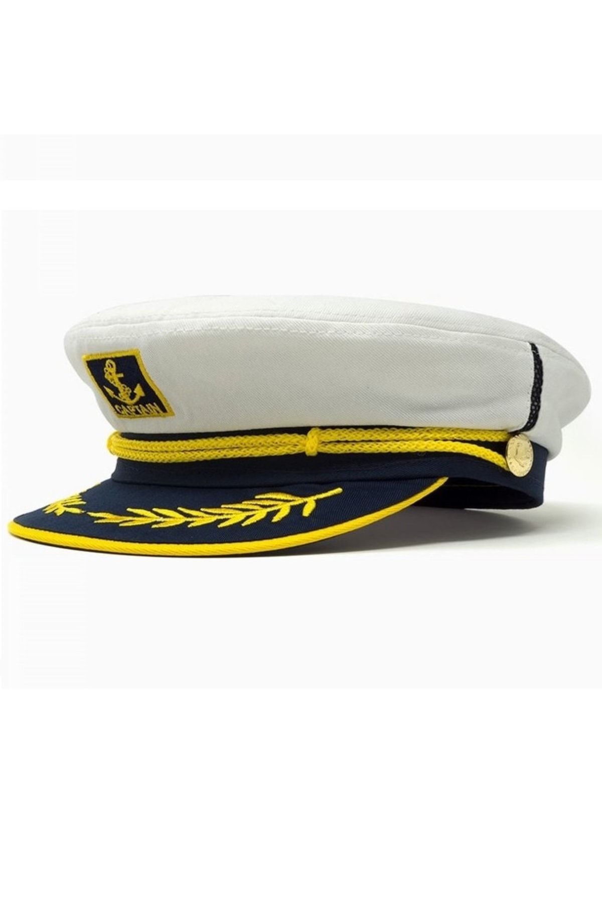 tahtakale marketi Denizci Kaptan Şapkası Beyaz 1. Kalite Yetişkin