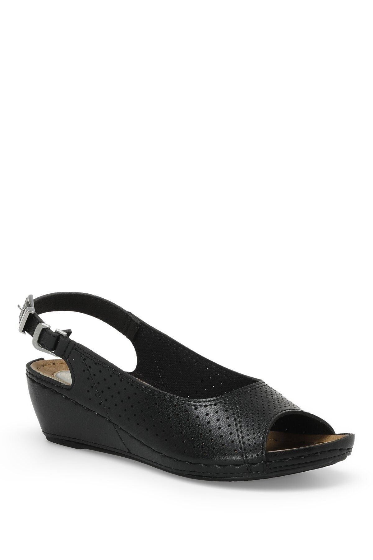Polaris 162750.z3fx Siyah Kadın Comfort Sandalet