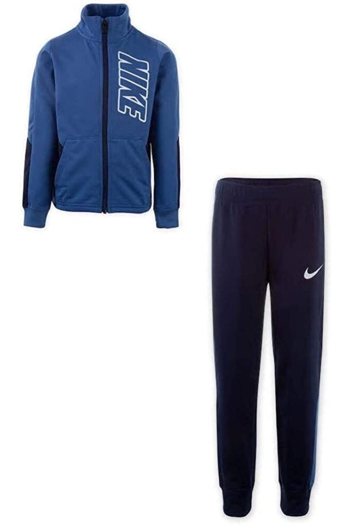 Nike B Block Fz Trıcot Pant Set Erkek Çocuk Eşofman Takımı 76e201-u90