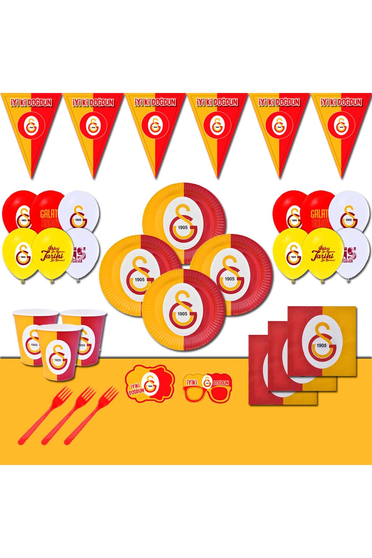 Galatasaray Galatasaray Doğum Günü Parti Seti 8 Kişilik