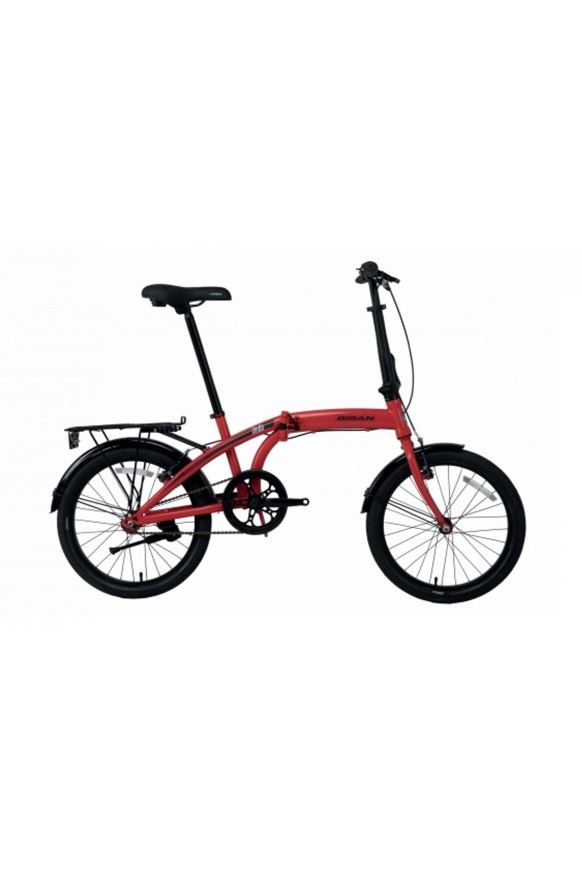 Bisan Twin-s Katlanır Bisiklet Kadro:28cm Vites:6 20" Jant Kırmızı/siyah