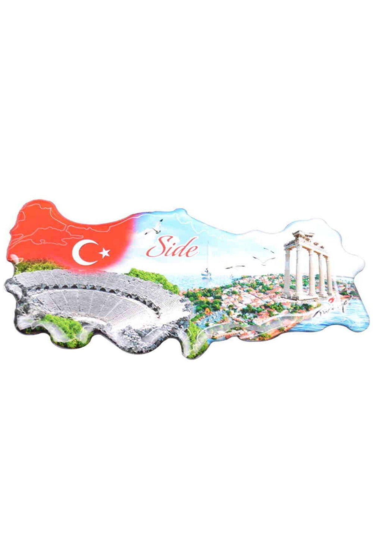 Side Temalı Türkiye Harita Magnet 4 Nolu Tasarım