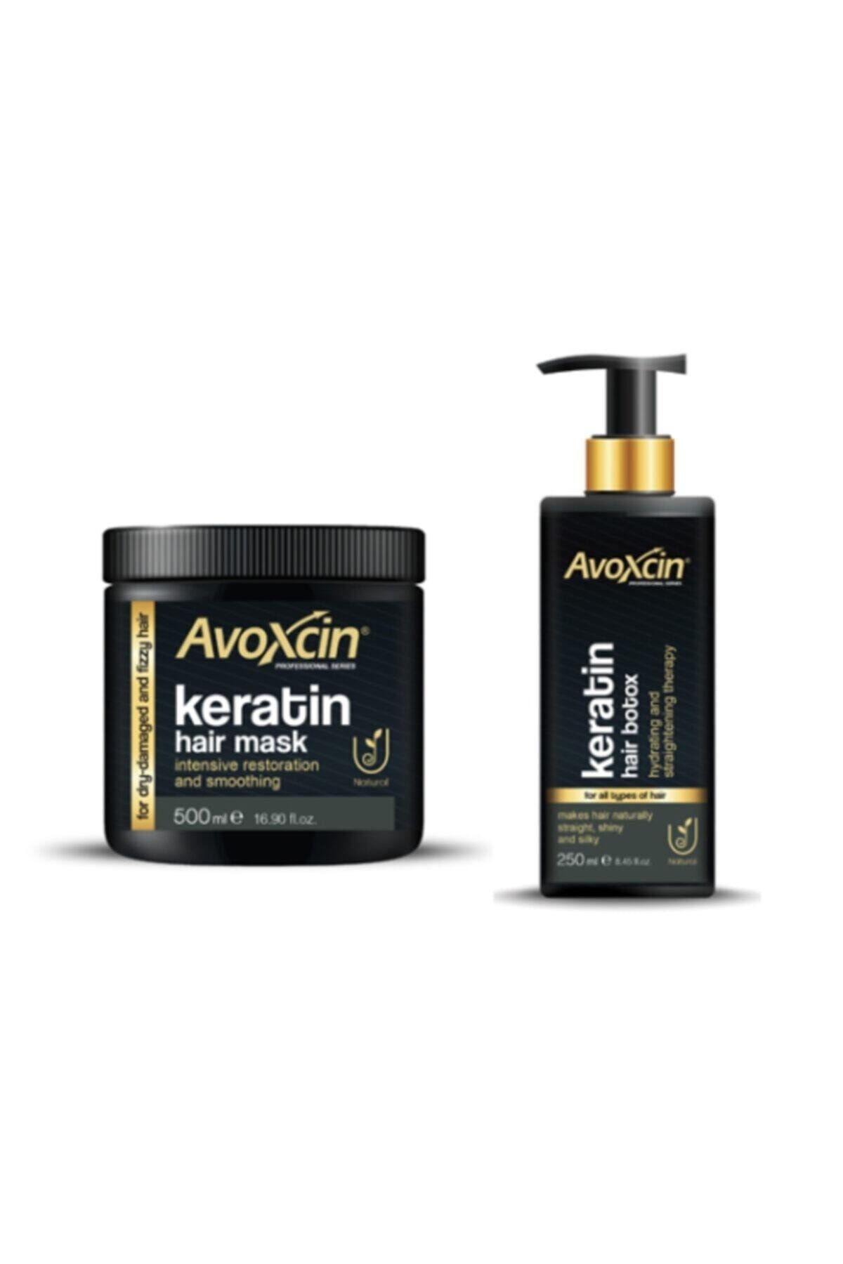 AVOXCIN Nemlendirici Onarıcı Detoks Etkili Keratin Saç Botoksu ve Yoğun Terapi Maskesi 2'li Set