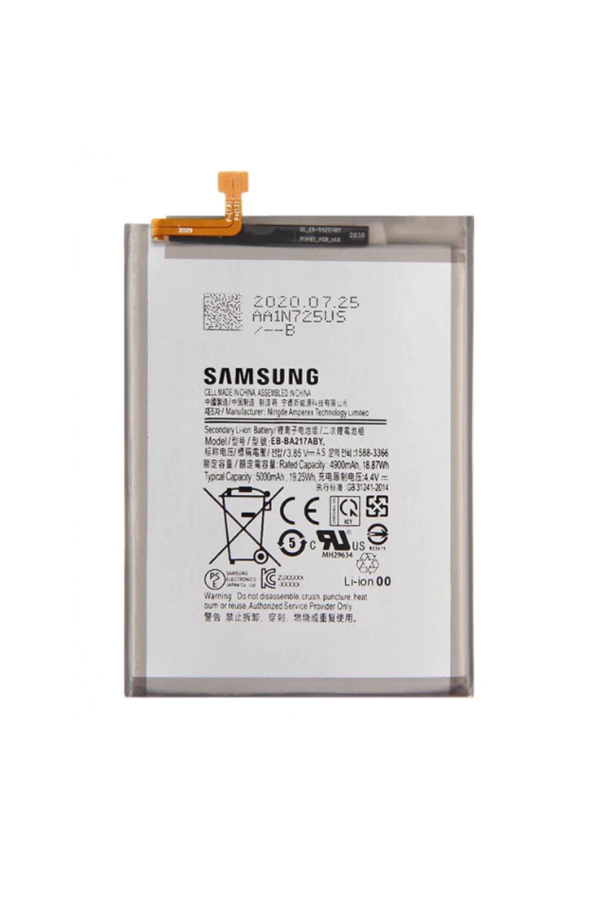 Galaxy Samsung A02 Batarya Pil