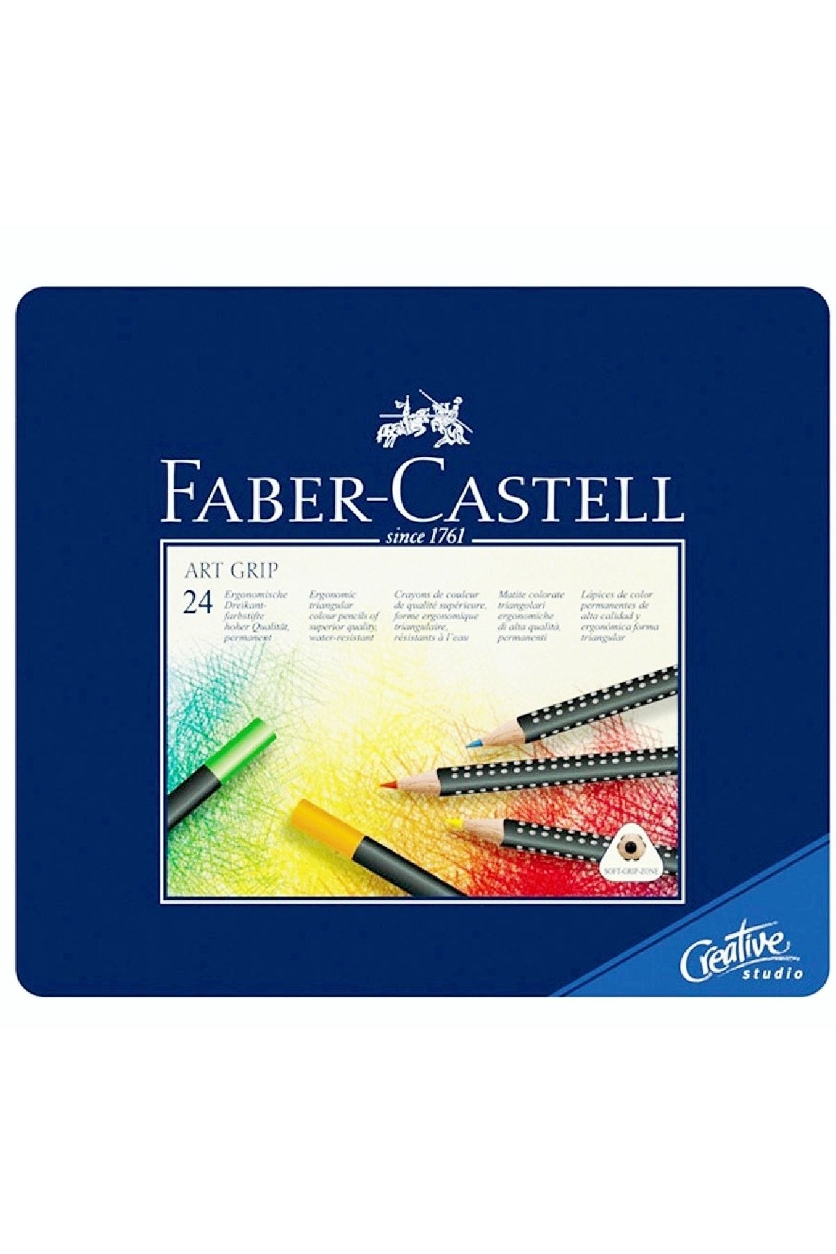 Faber Castell Faber Art Grıp 24 Renk Kuru Boya Kalemi Creative Studio 3,3 Mm