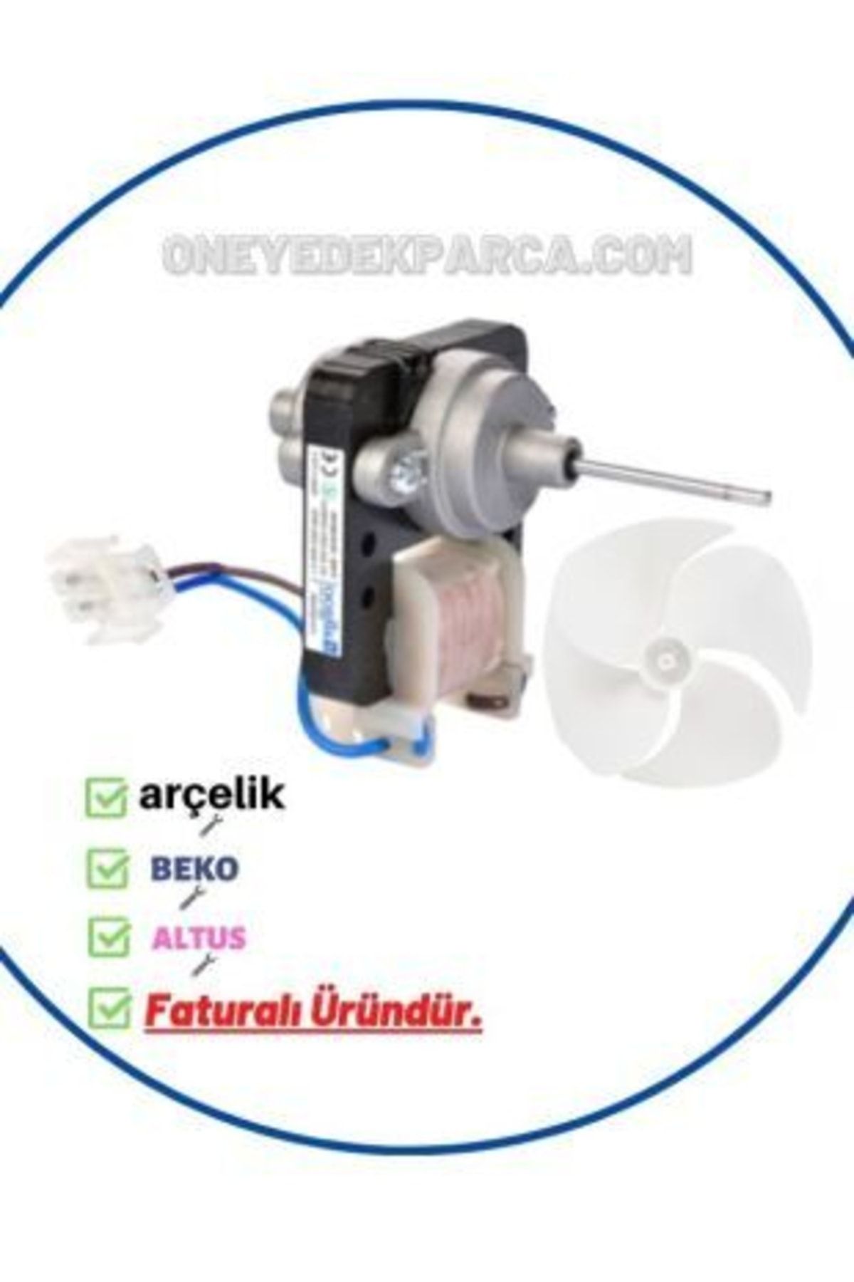 Beko D2 9464 Nme Buzdolabı Arka Fan Motoru Pervaneli