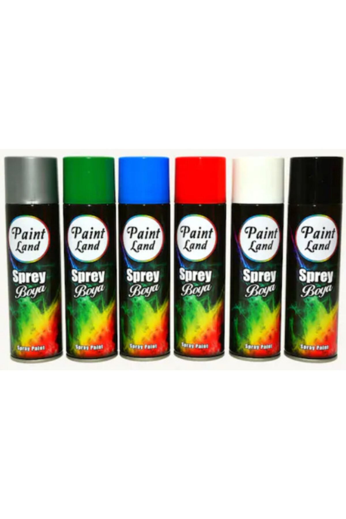 Paint Land Sprey Boya Seti 6 Renk X170 Ml