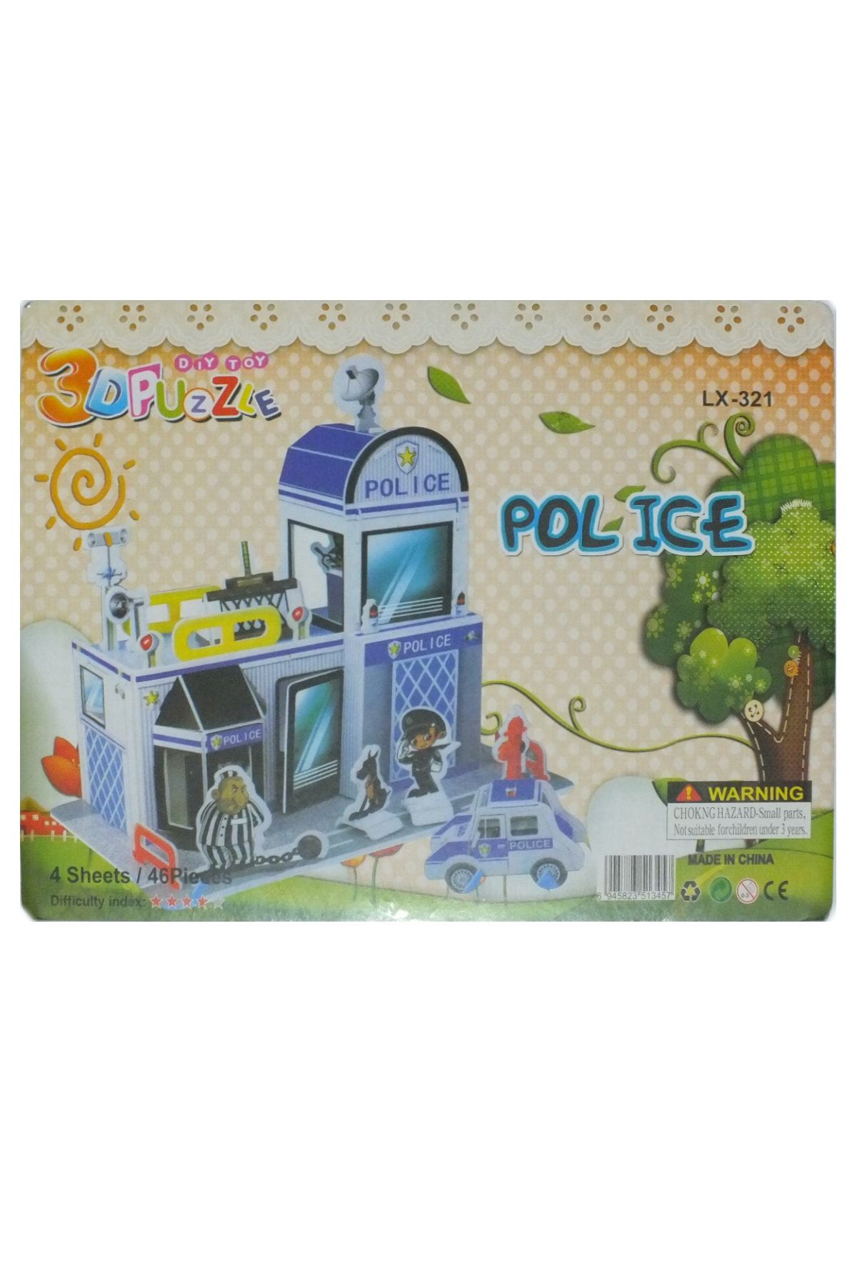 OneDay Polis 3d Karton Yapboz