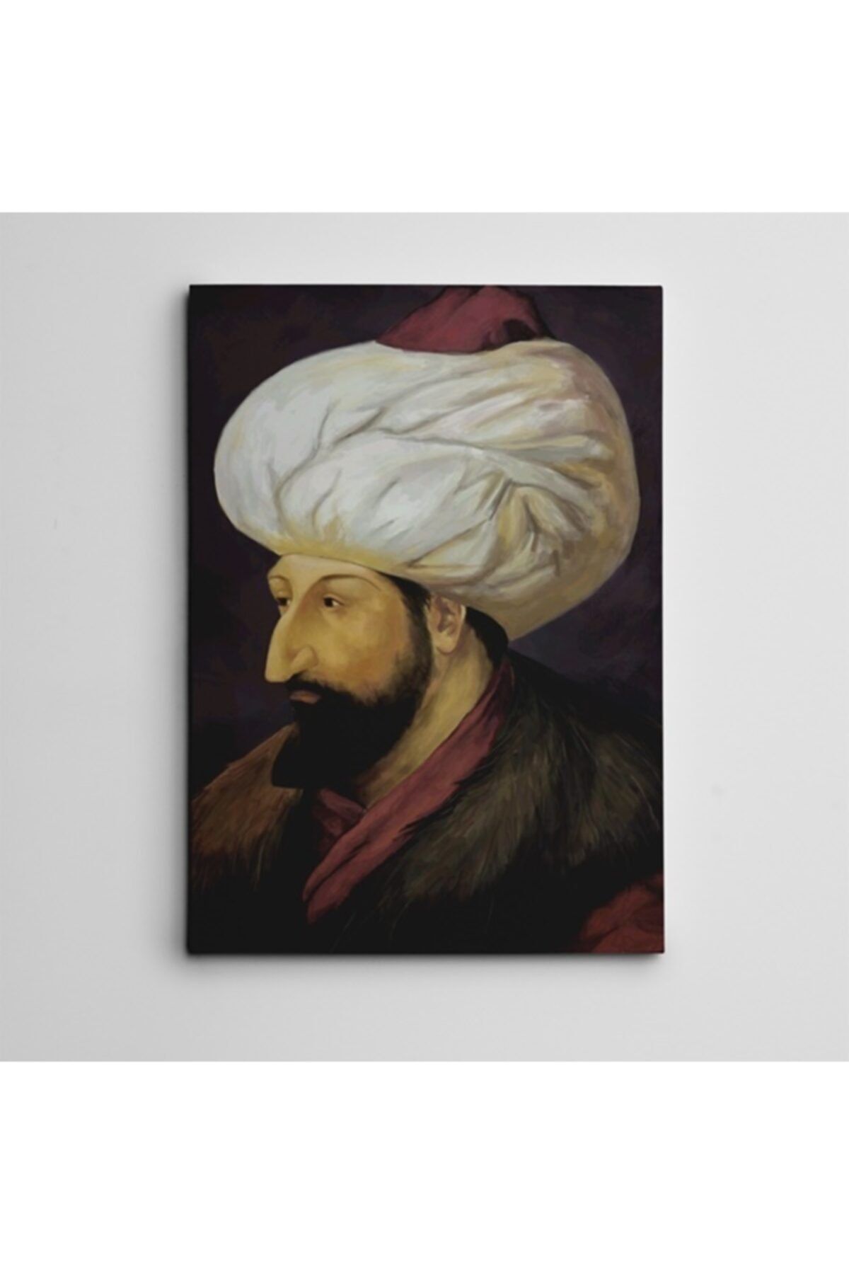 Dekolata Fatih Sultan Mehmet Portre Kanvas Tablo 30 X 40 cm
