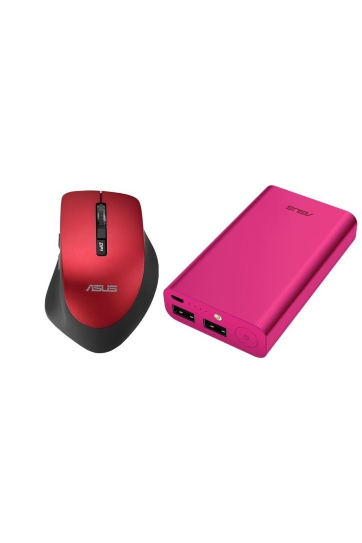 ASUS Wt425 Kablosuz Kırmızı Mouse+ 10050mah Powerbank Hızlı Şarj