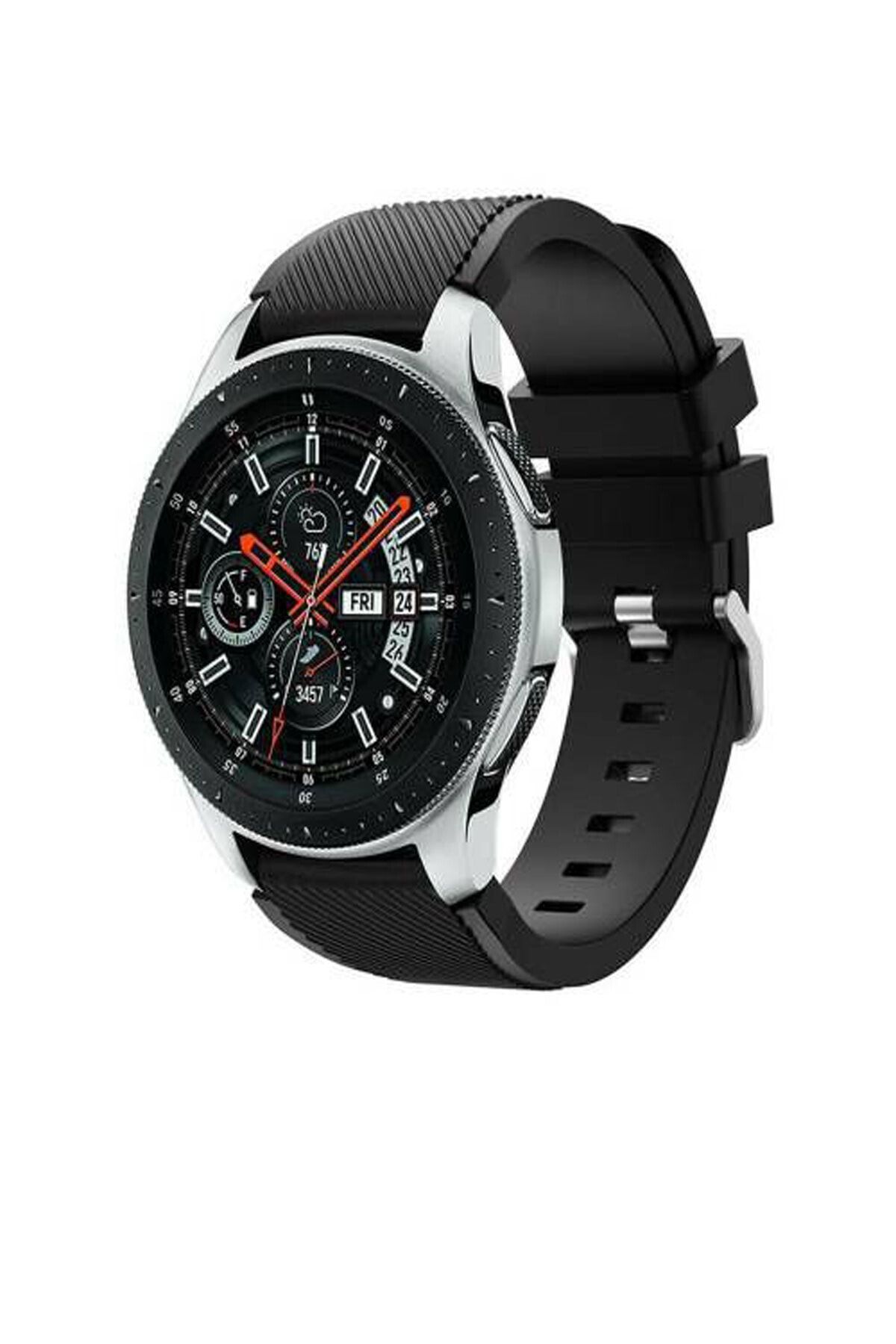 TahTicMer Huawei Watch Gt 46mm Sport Kordon Silikon Siyah