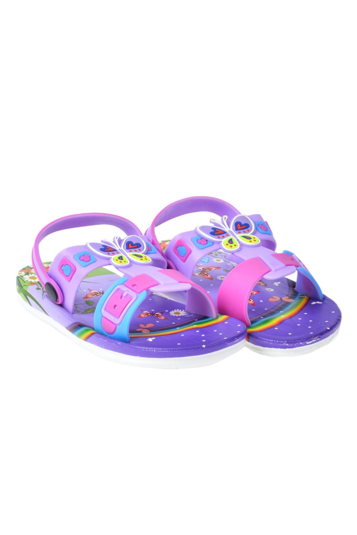 Kiko Kids Kız Çocuk Lila Akn Plaj Havuz Sandalet Terlik E240012