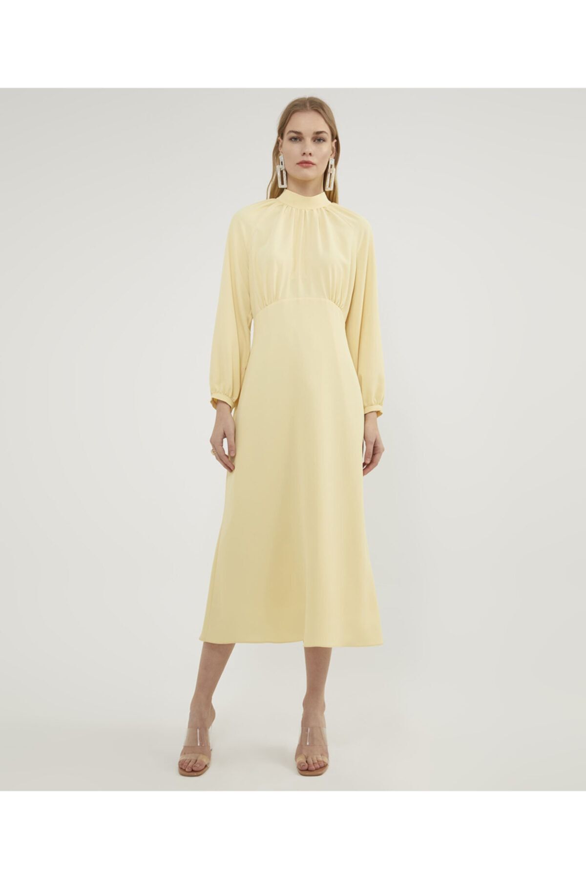 Aker Kadın Sarı Reglan Sarı Elbise V42880123