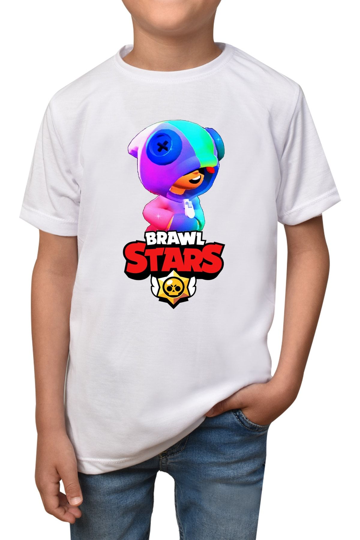 Phi Ajans Brawl Stars - Leon- Unisex Beyaz T-Shirt T-8 ( 17 Farklı Beden )