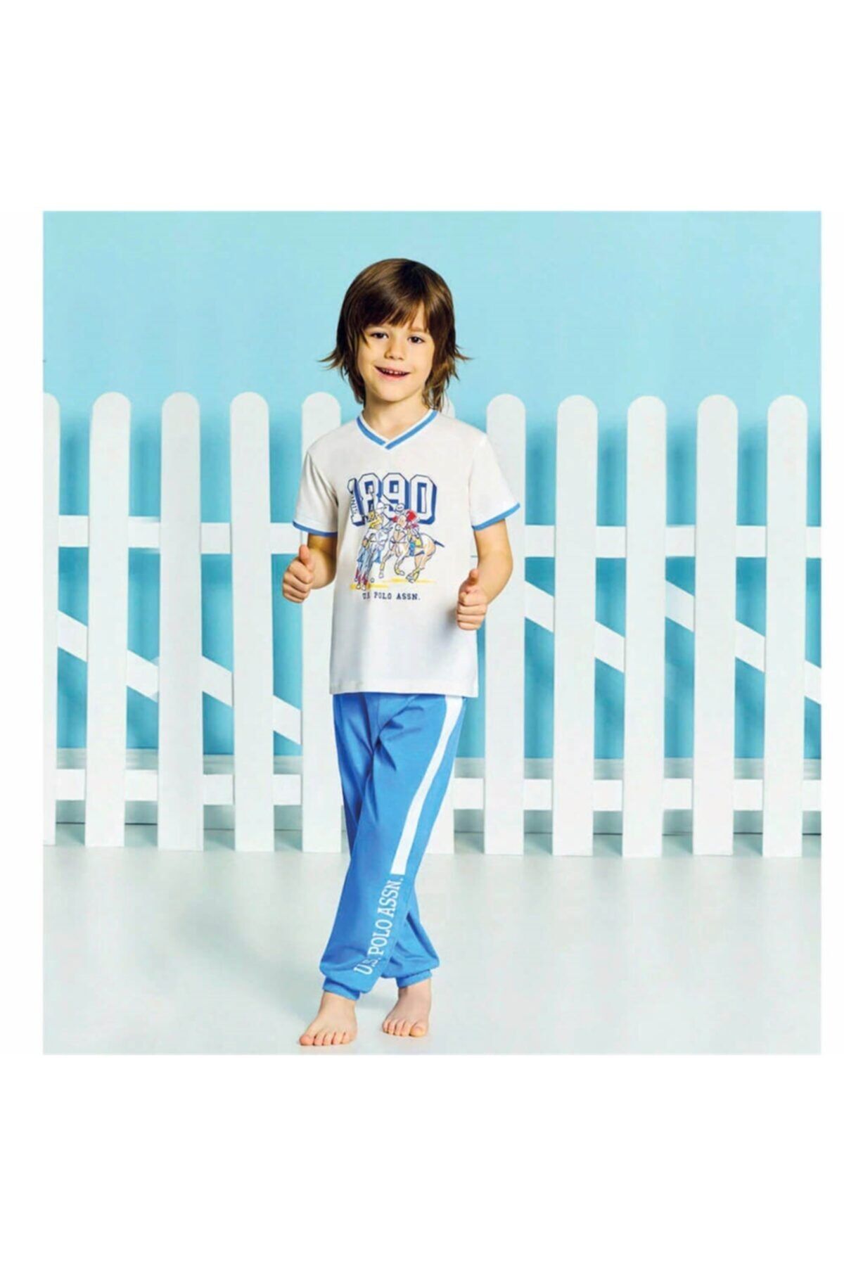 U.S. Polo Assn. Erkek Çocuk Pamuklu Pijama Takımı 9188