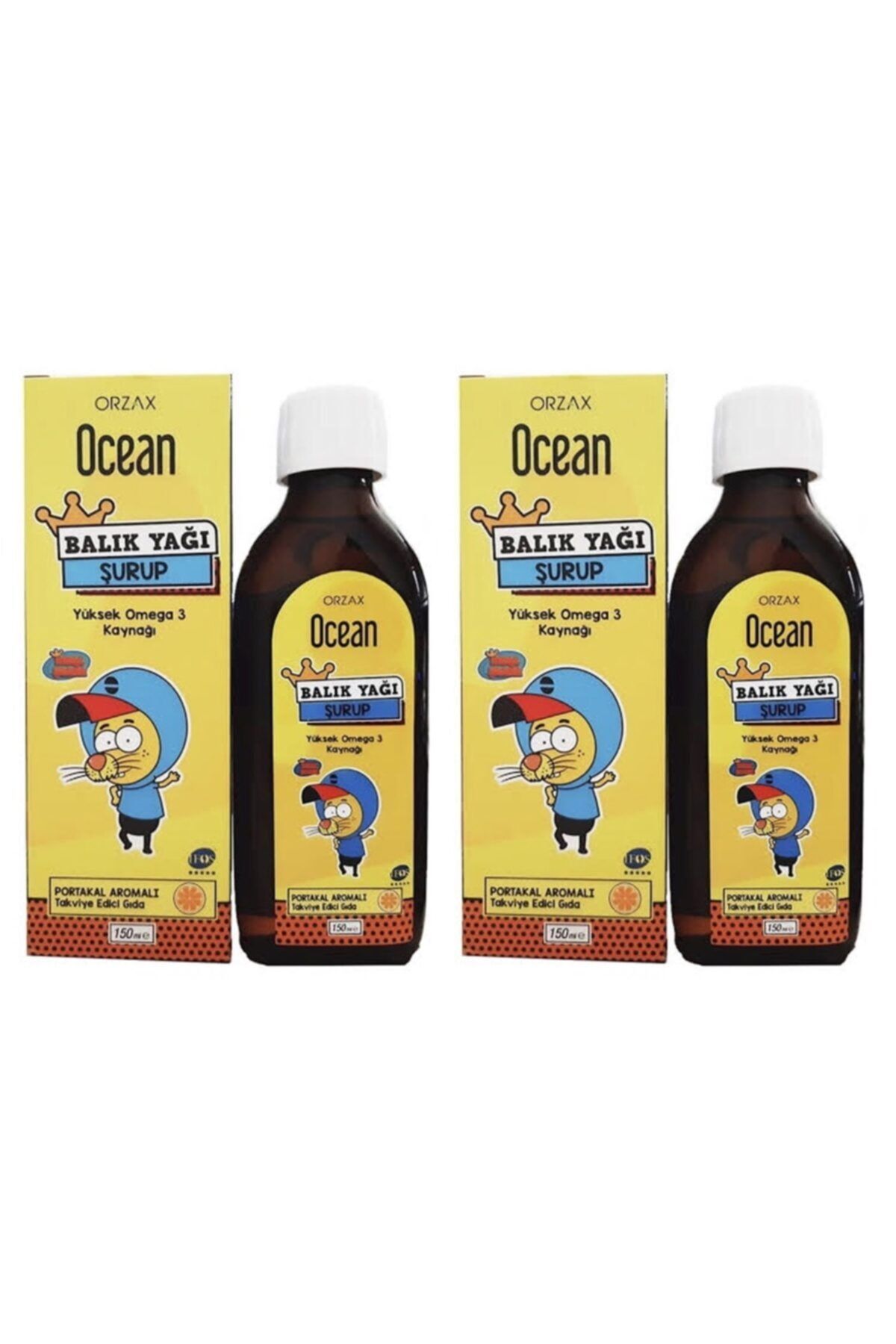 Ocean Balık Yağı Portakal Aromalı Omega 3 Kral Şakir 150 ml 2 Adet