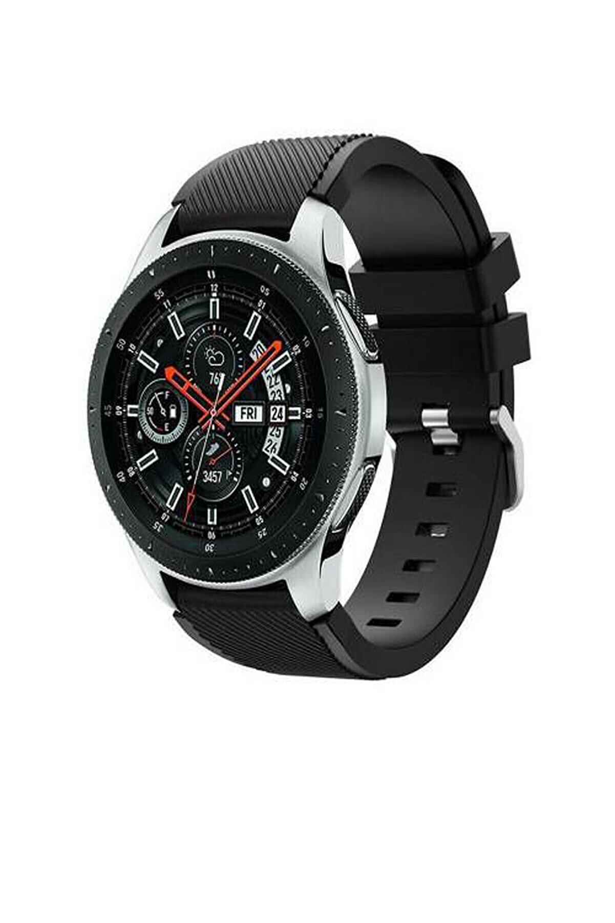 TahTicMer Huawei Watch Gt2 46mm Sport Kordon Silikon Siyah