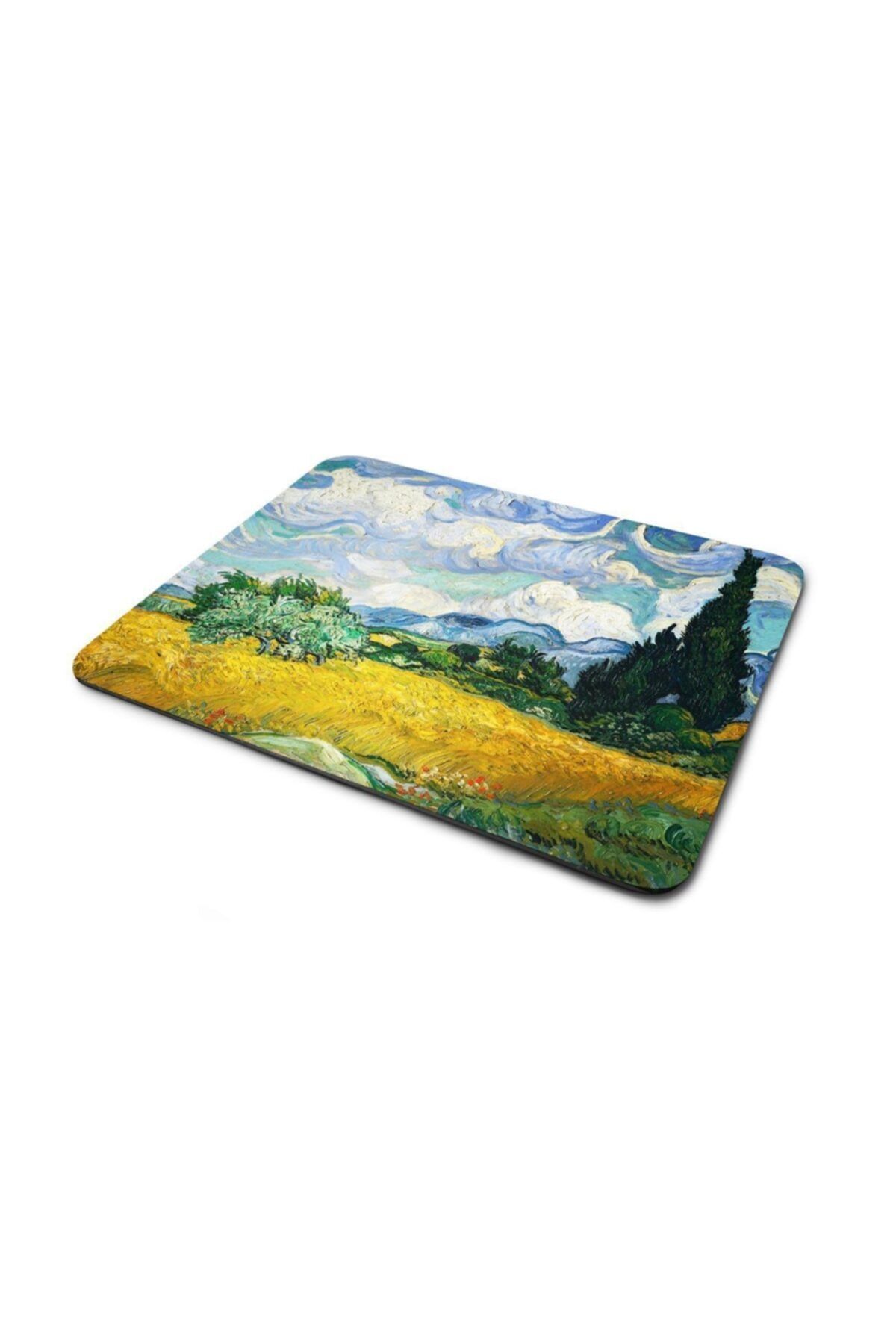 WuW Van Gogh Wheat Field With Cypresses Mouse Pad