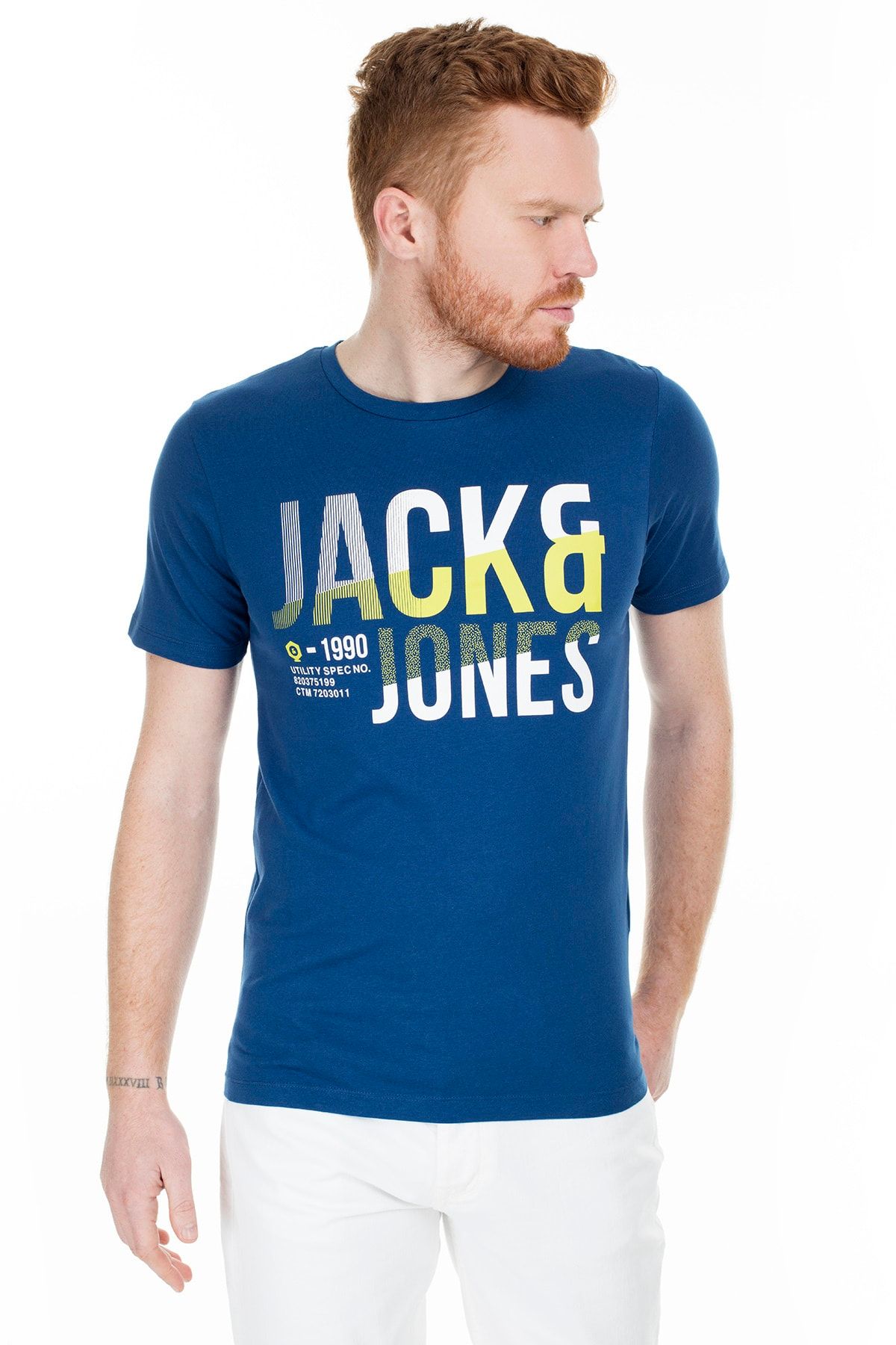 Jack & Jones Tişört Foke Crew Neck 12172215-NVY