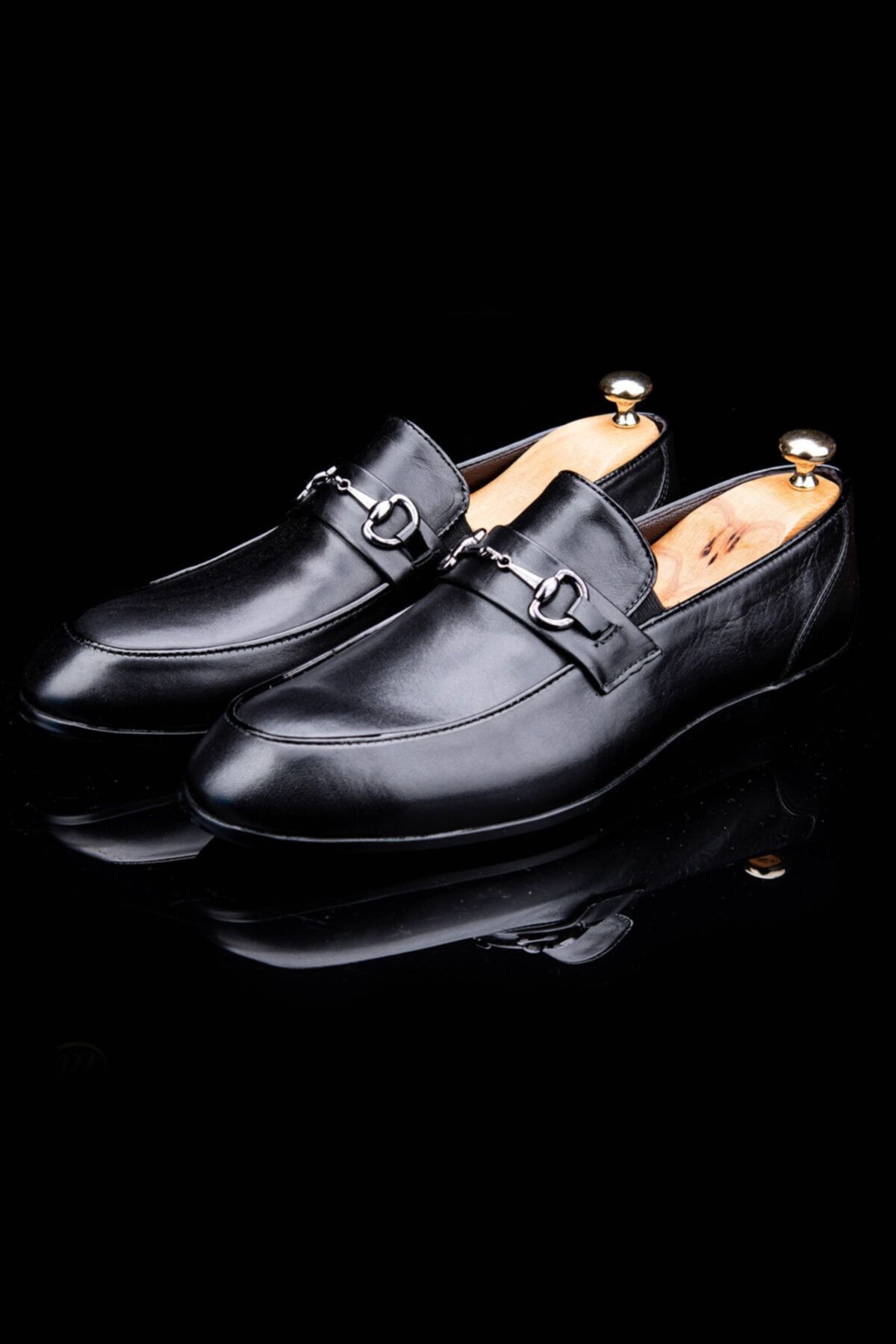 DeepSea Paolo Massi Siyah Aksesuarlı Deri Ayakkabı 2001817
