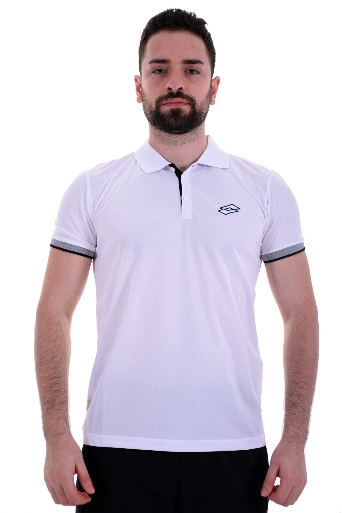 Lotto Polo T-shirt Erkek Beyaz/gri-malawı Polo Pl-r3659
