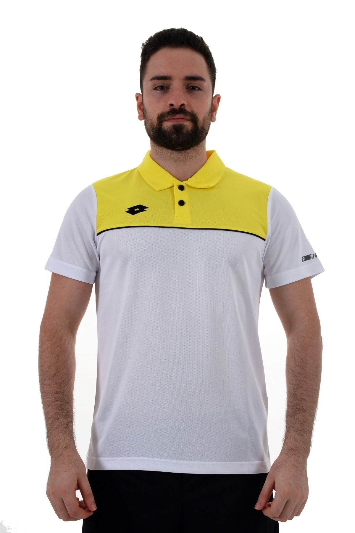 Lotto Polo T-shirt Erkek Beyaz/sarı-pedro Polo Camp Pl-r8900