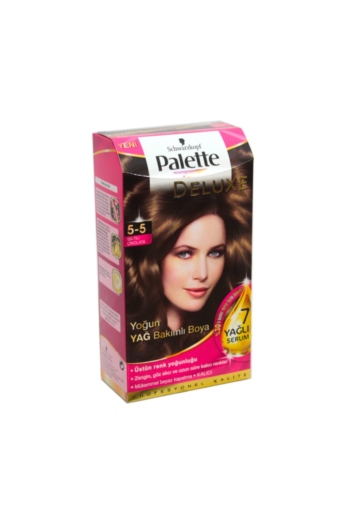Palette Deluxe 5-5 Altın Parıltılı Çikolata Saç Boyası