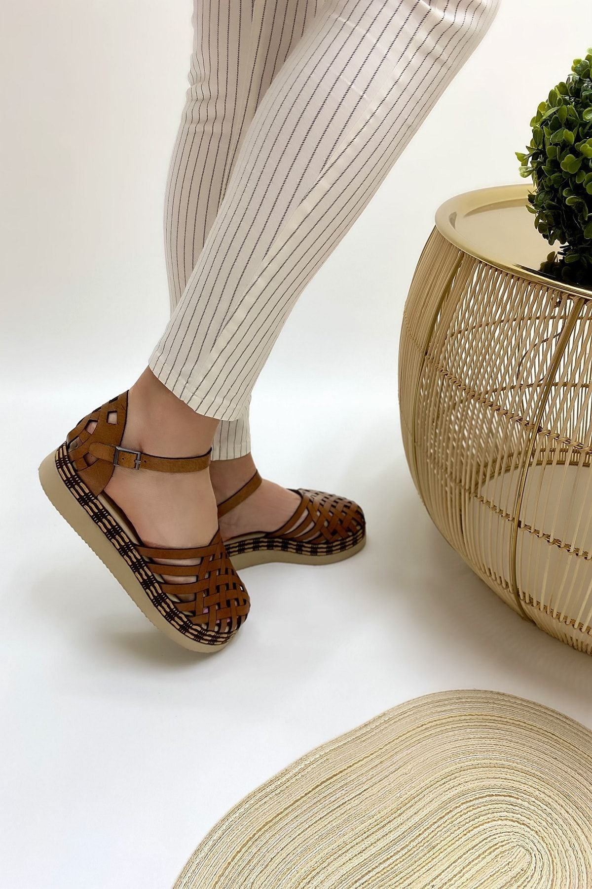 Ülkü Yaman Collection Kadın Hakiki Deri Sandalet