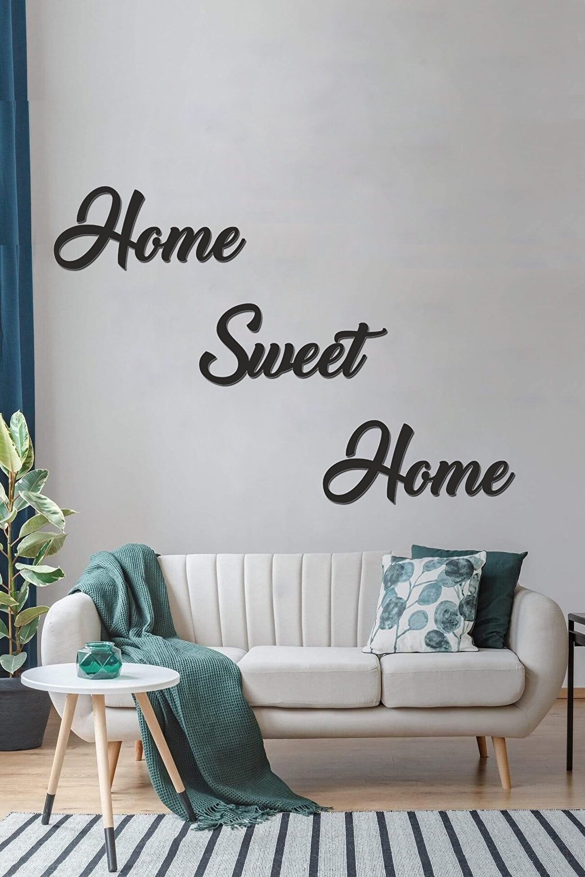 Tahtakurusu Tasarım Home Sweet Home - Dekoratif Ahşap Duvar Yazısı Tablo