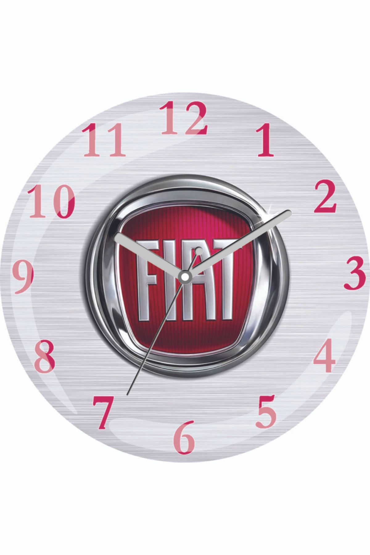 3M Tofaş Fiat Logo Sessiz Akar Bombeli Gerçek Cam Duvar Saati